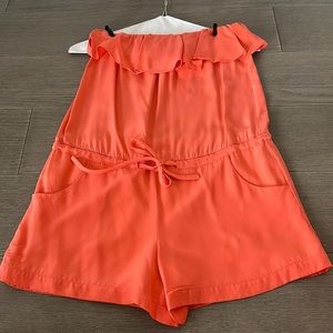 Strapless silk romper XS